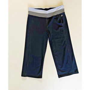 Alo Yoga Leggings Womens Medium Black Cool Fit Cropped Wide Leg Reversible Pants